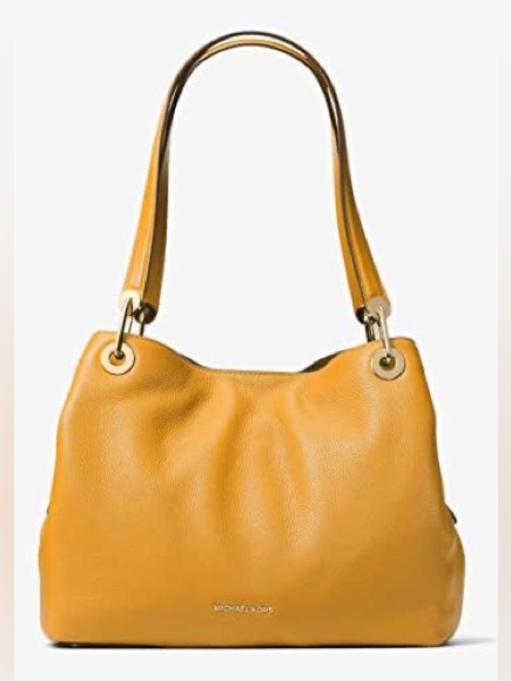 Michael Kors Leather Shoulder Bag in Mustard - Picture 3 of 7